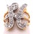 14 Karat Two-Tone Yellow and White Gold Diamond Initial H Ring For Sale - Image 4 of 11