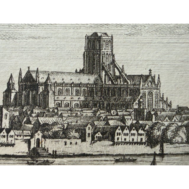 Antique c.1700 Old St Paul’s Cathedral London Engraving by Paul Schenk, Framed 12x16 For Sale In Columbus - Image 6 of 6