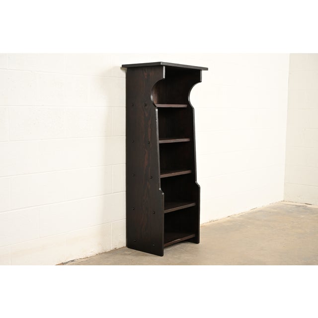 Stickley Brothers Style Antique Mission Oak Arts & Crafts Bookcase or Magazine Rack, Circa 1910 For Sale - Image 12 of 12