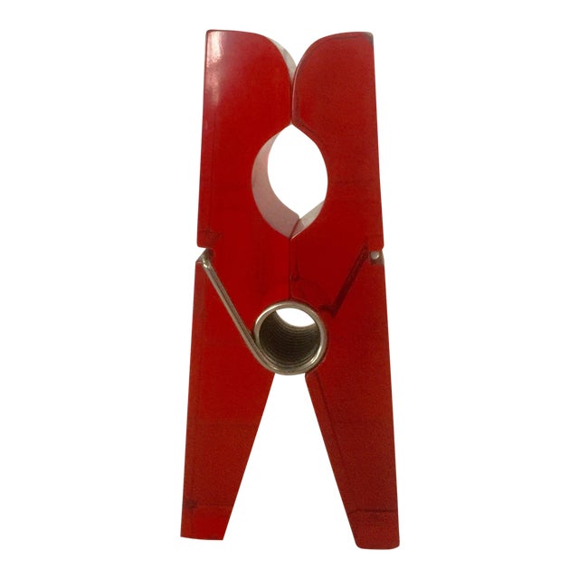 Giant Red Lucite Clothespin For Sale