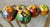 Tan Set of 5 Late 20th-Century Hand-Painted Gourd Hanging Ornaments, New Mexico For Sale - Image 8 of 18