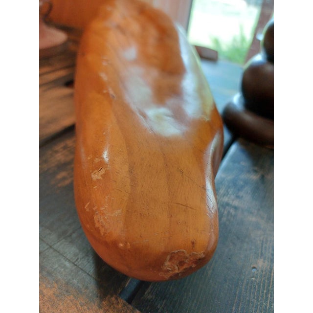Rare Vintage Sarreid LTD Spain Wooden Hand-Carved Baguette / Bread Loaf For Sale - Image 12 of 12