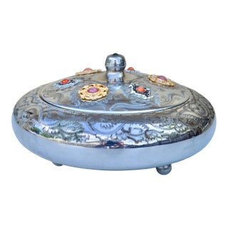 Early 20th Century Hand-Engraved & Embellished Lidded Bowl For Sale