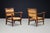 French Lounge Chairs in Oak and Rush, 1950s, Set of 2 For Sale - Image 4 of 10