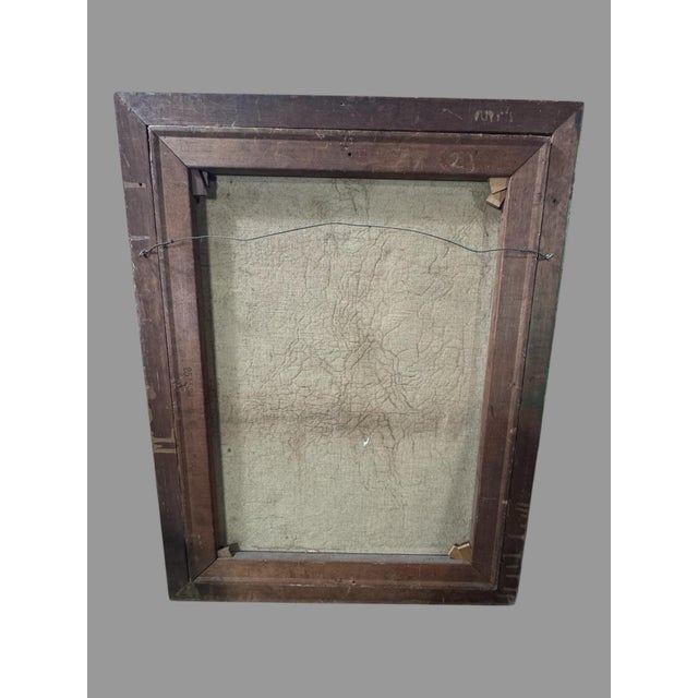 Antique Gold Framed Bouquet of Flowers in Urn Still Life Oil Painting on Canvas For Sale - Image 6 of 7