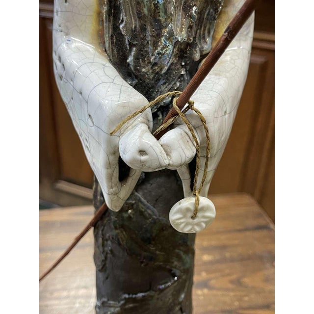 Tuareg in Glazed Terracotta and Ceramic by Jollier, 1950s For Sale - Image 4 of 10