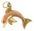 Polished Rose Gold Dolphin with Yellow Gold Accents For Sale