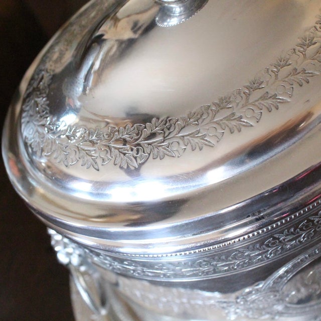 Large Silver Plate Biscuit Box Box Mappin & Webb For Sale - Image 12 of 18