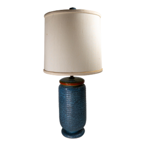 Mid-Century Robin's Egg Blue Art Pottery Table Lamp