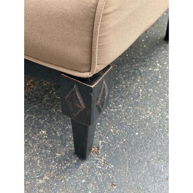 Veranda Black Outdoor Aluminum Chair and Ottoman For Sale - Image 9 of 12