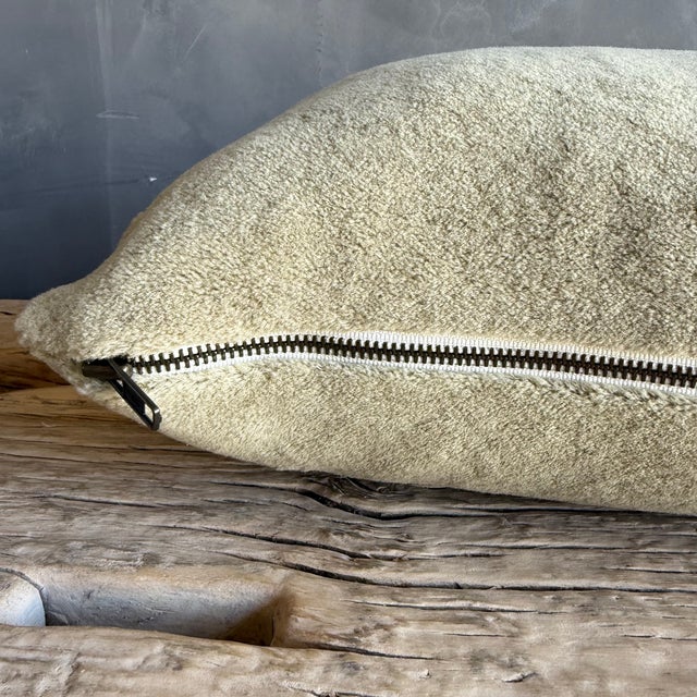 Mid-Century Modern Zak & Fox Moso Lumbar Accent Pillow 100% Wool With Down Feather Insert For Sale - Image 3 of 5