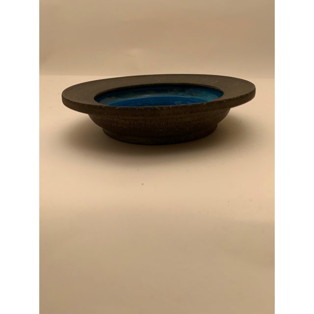 Ceramic Danish Turquoise Ceramic Bowl by Kähler For Sale - Image 7 of 9