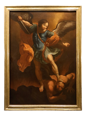 Follower of Guido Reni, Archangel Michael, 1700, Oil on Canvas