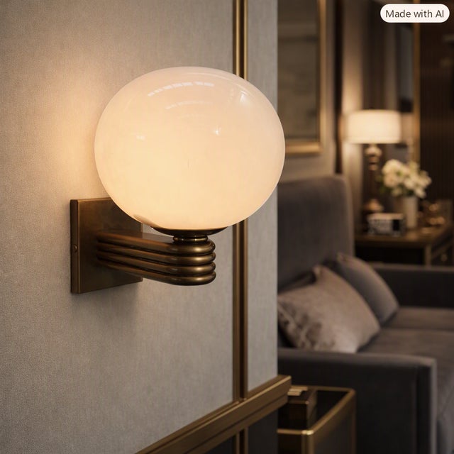 21st Century Bronze and Glossy White Pebble Deco Sconce by Fabio Ltd For Sale - Image 12 of 12