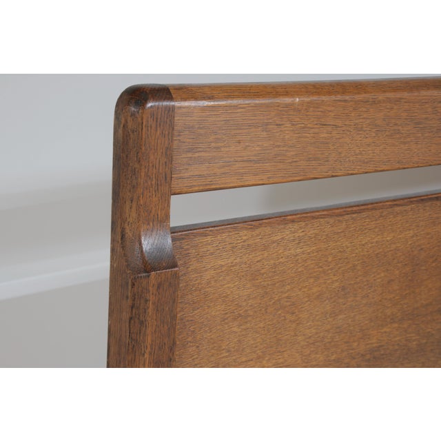 Bed Frame in Oak by Guillerme et Chambron for Votre Maison, 1970s For Sale - Image 10 of 12