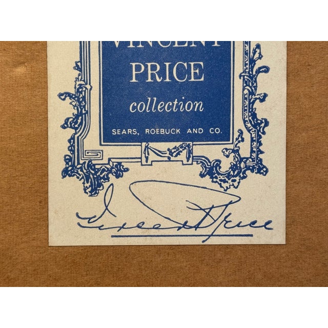 Wood 1960s Signed Vincent Price Collection Art For Sale - Image 7 of 8