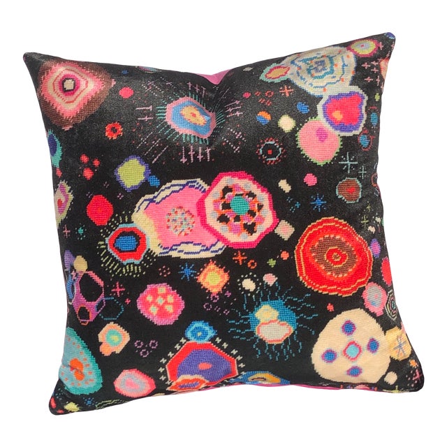 not needlepoint Bring the universal happy spirits to you! PILLOW COVER is created in Mommani private label velvet knife...