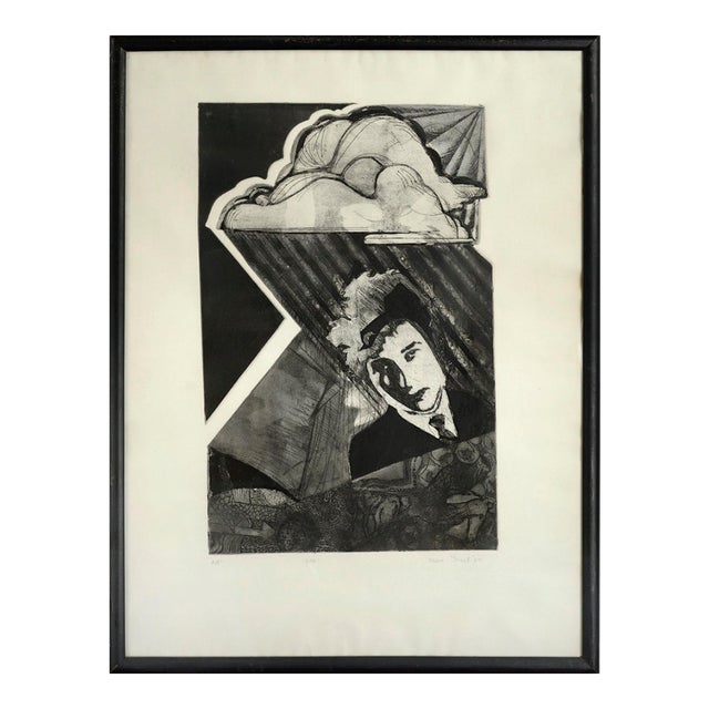 Bob Dylan, 1960s Pop Art Portrait, a/P Etching by Marc Foster Grant For Sale