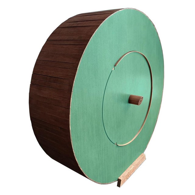 Wood Macina Verde Wardrobe by Pietro Meccani, 1993 For Sale - Image 7 of 7