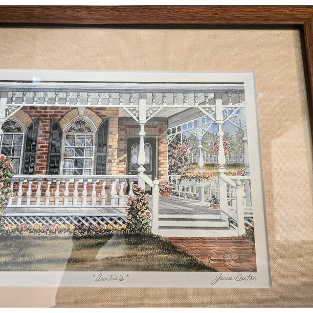 Wood Framed Cottage Porch Limited Release Watercolor Print For Sale - Image 7 of 12