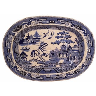 Blue Willow Ware Meat Platter For Sale