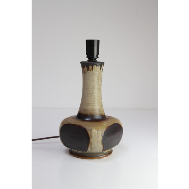 Mid-Century Danish Stoneware Table Lamp by Aksel Larsen for Axella, 1970s For Sale - Image 16 of 18