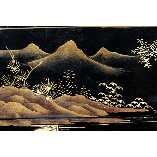 Mid 20th Century Vintage Chinese Lacquered Three-Part Lidded Box For Sale - Image 10 of 11