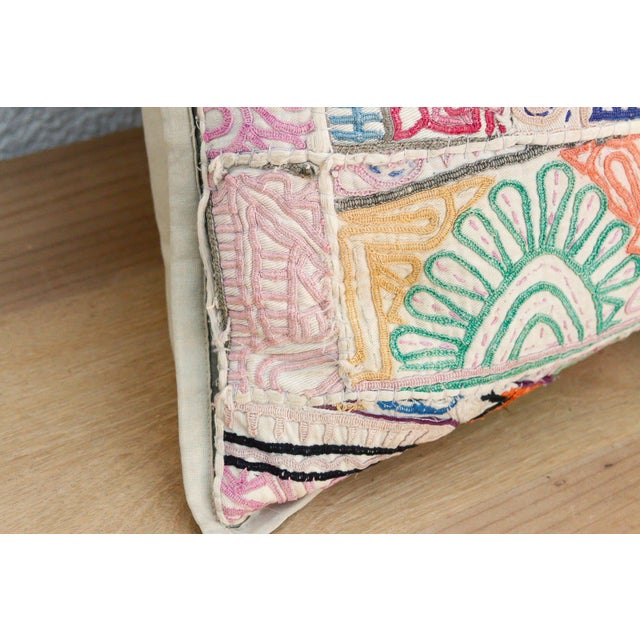 Textile Large Earthy Rose Antique Jaisalmer Pillow For Sale - Image 7 of 10