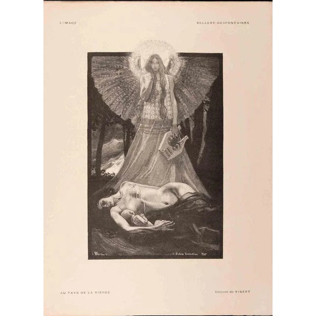 Pierre-Eugène Vibert, Au Pays de la Vierge, Original Woodcut Print, 1897 For Sale - Image 3 of 3