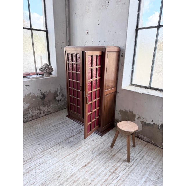 Brown Art Deco Wardrobe, 1940s For Sale - Image 8 of 18