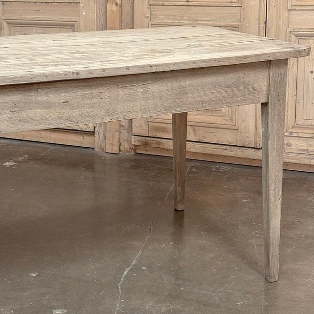 Mid 19th Century Grand 19th Century Rustic French Elm Farm Table For Sale - Image 5 of 12