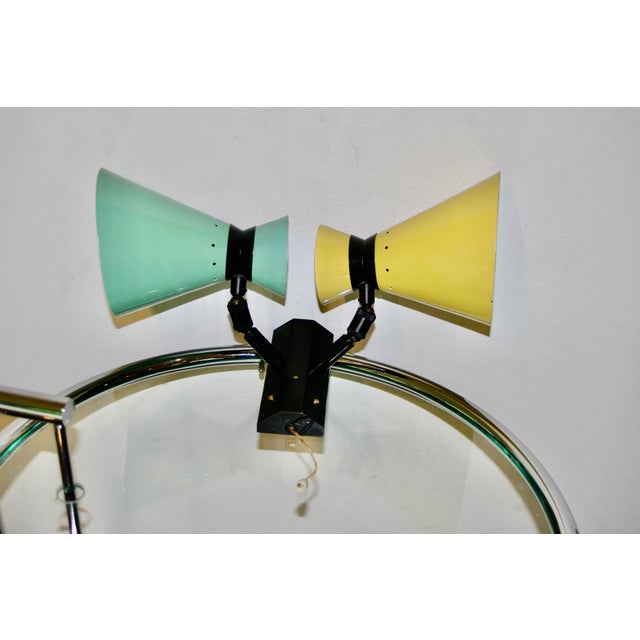 Articulated Double Diabolo Wall Light by Robert Mathieu, France, 1950 For Sale - Image 6 of 9