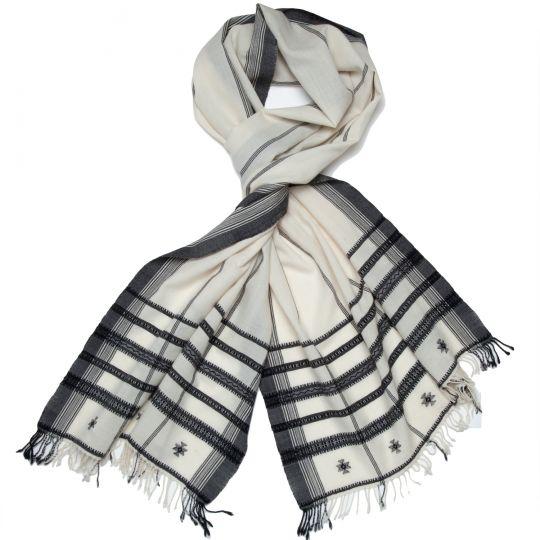Nova Ivory/Black Scarf For Sale - Image 4 of 4