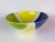 Handcrafted Modern Ceramic Yellow Blue Green Geometric Bowl For Sale In Washington DC - Image 6 of 11