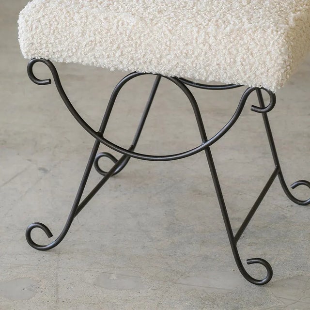 Metal Iron Loop Stool, Poodle For Sale - Image 7 of 7