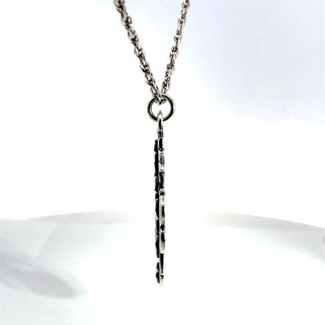 1970s Retired James Avery Sterling Silver "La Primavera" Cross Necklace For Sale In New York - Image 6 of 7