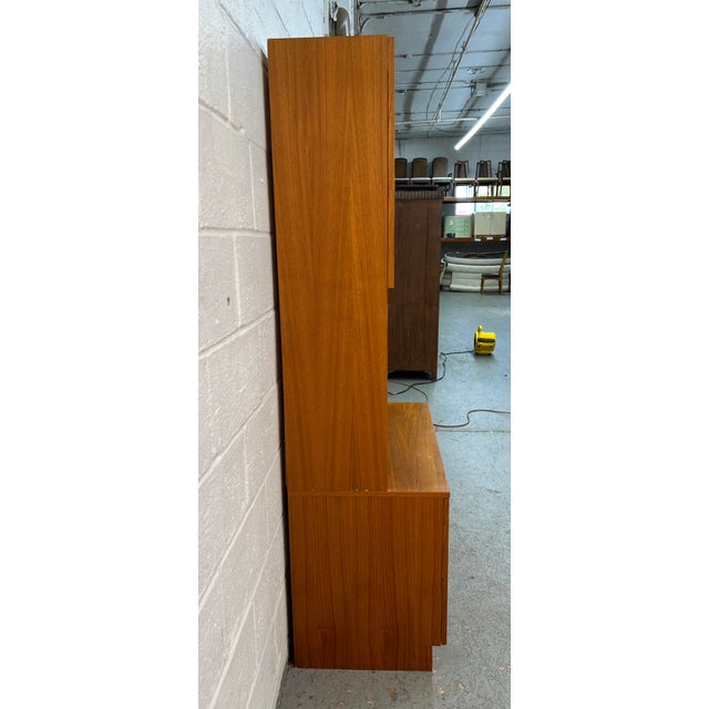 Wood Mid-Century Danish Modern Teak Lighted Display Cabinet For Sale - Image 7 of 12