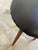 Teak Round Tripod Footstool Ottoman With Black Upholstery Danish Mid-Century Modern 1960s For Sale - Image 4 of 8