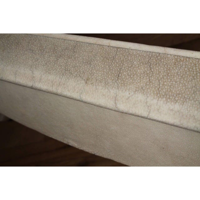 Chinoiserie Oriental Maitland-Smith Post Modern Shagreen Coffee Table For Sale In Chicago - Image 6 of 10
