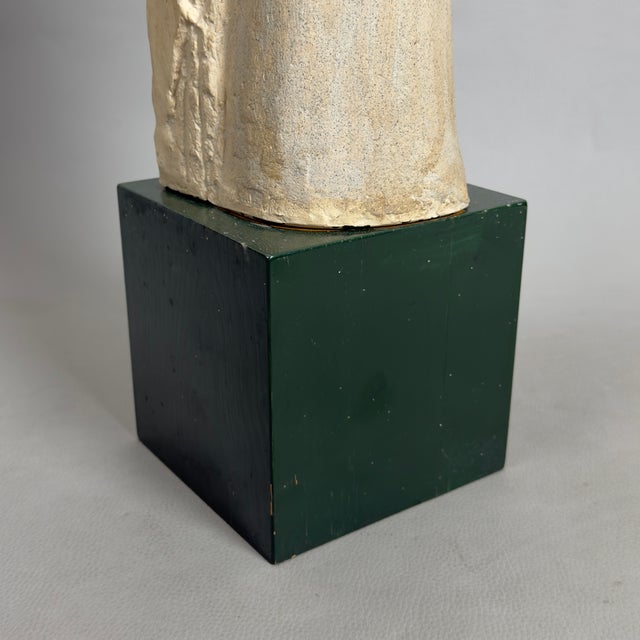 Large Vintage Lithoceramic Louvre Reproduction Head Sculpture after Modigliani, 20th Century For Sale - Image 10 of 14