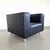 Vintage Black Leather Armchair For Sale - Image 6 of 7