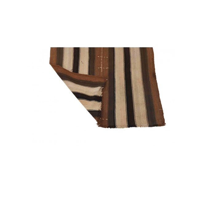 1960s Brown Striped Vintage Kilim Runner - 2`7″ X 6`3″ Ft. For Sale - Image 5 of 6