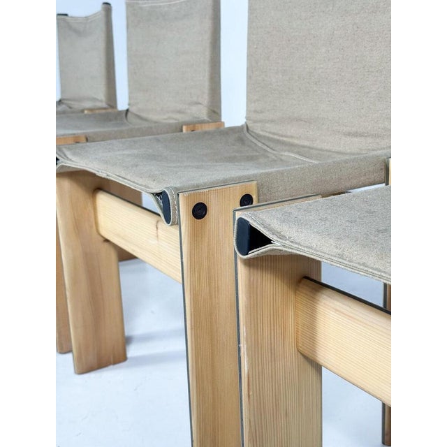 Vintage Monk Dining Chairs by Afra & Tobia Scarpa for Molteni, 1970s, Set of 4 For Sale - Image 8 of 14