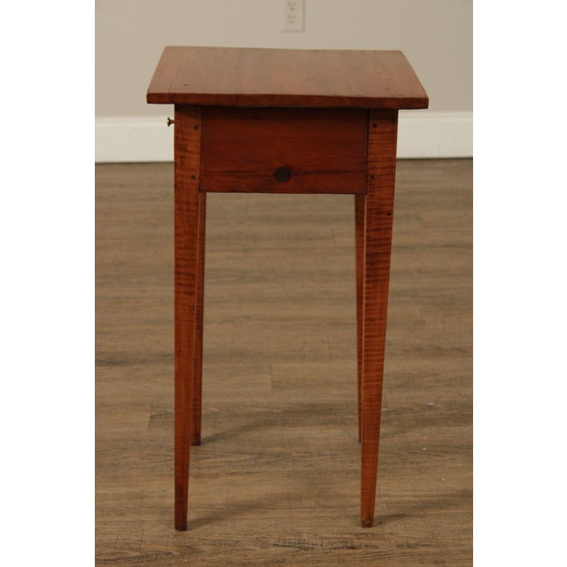 Antique American Federal Period Tiger Maple End Table For Sale - Image 15 of 18