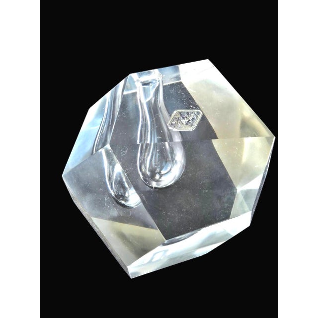 Mid-Century Modern Vintage Iittala Faceted Crystal Orchid Bud Vase Designed by Timo Sarpaneva For Sale - Image 3 of 13