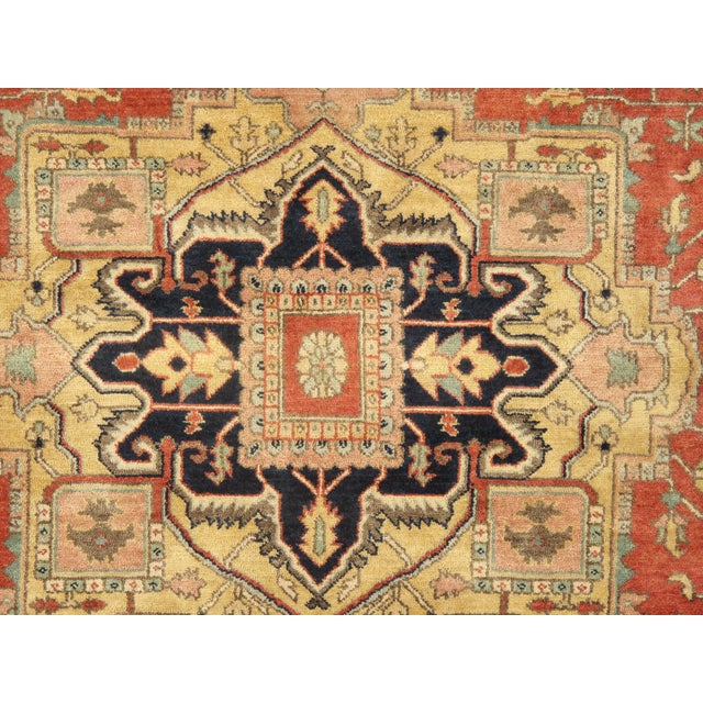 Pasargad DC Fine Hand Knotted Persian Serapi Design Round Rug For Sale - Image 4 of 5