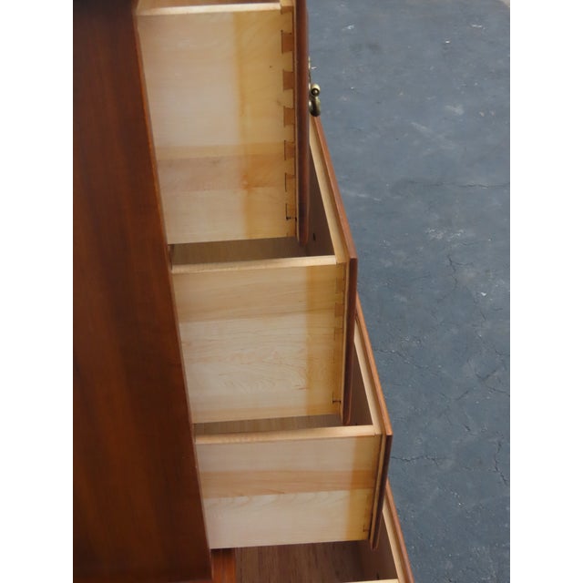 Late 20th Century Tall Solid Maple Chest of Drawers 6655 For Sale - Image 5 of 14