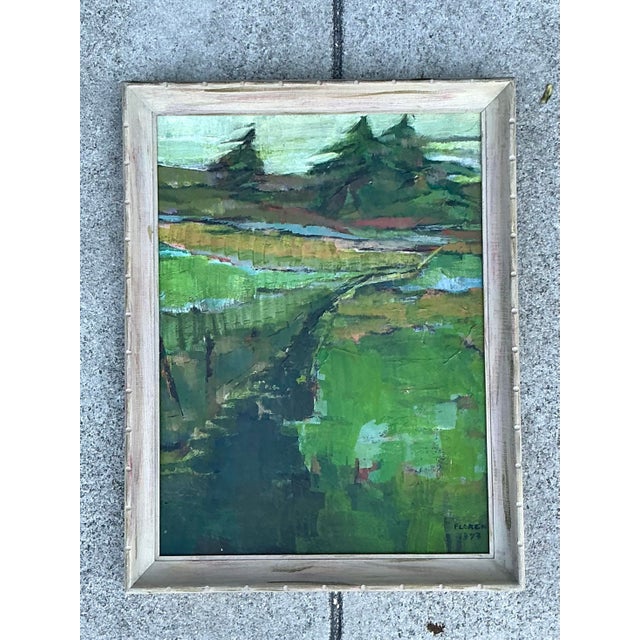 Vintage Original Landscape Oil on Canvas For Sale - Image 11 of 12