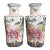 Pair of Floral Pink and Blues Vases Early 19 Century Chinese Guangxu Period Attributing the 17c Qianlong For Sale