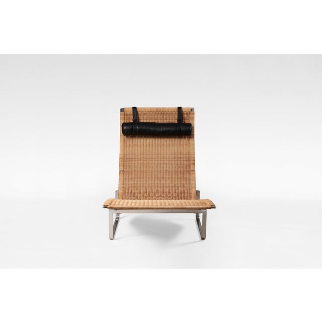 Fritz Hansen Pk 24 Chaise Lounge by Poul Kjærholm for Fritz Hansen in Wicker For Sale - Image 4 of 9